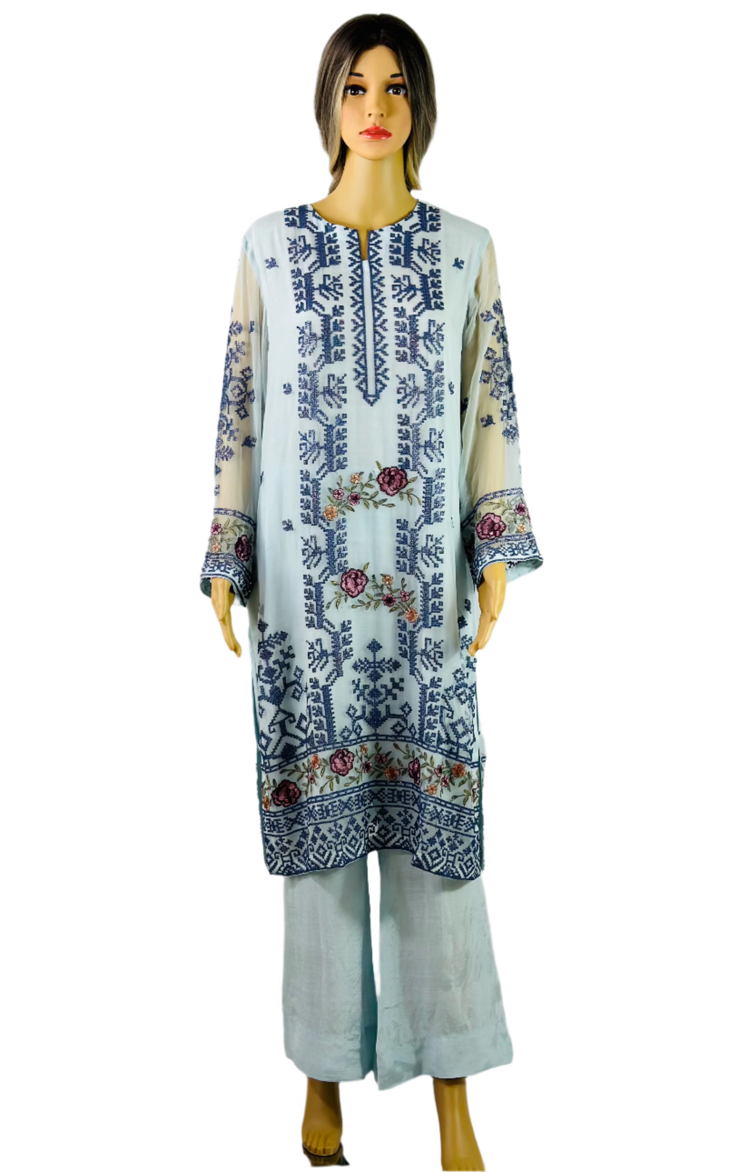 Opulent Embroidered Party Wear Ensemble