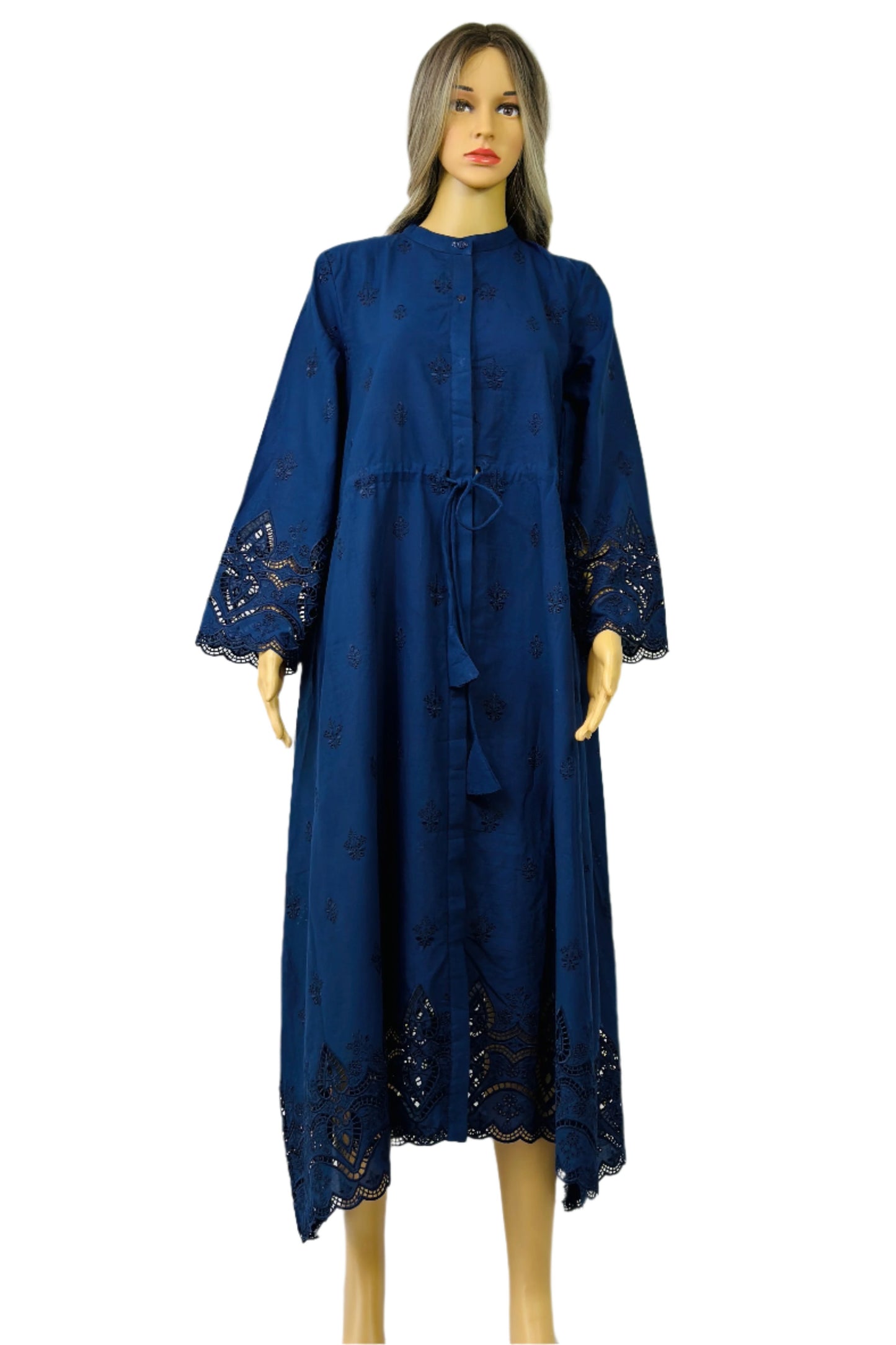 Navy Blue Embroidered Dress